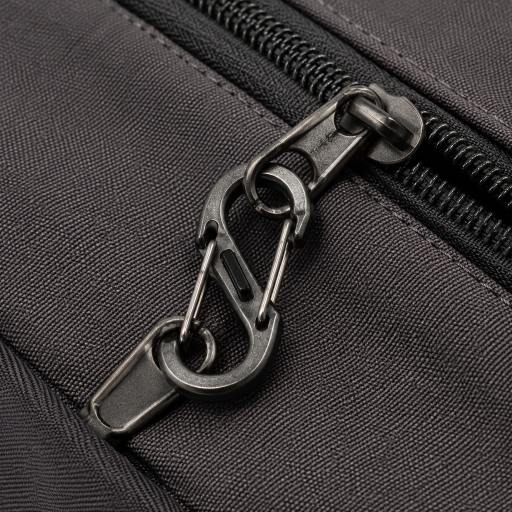Graphite Locking Zipper Clips