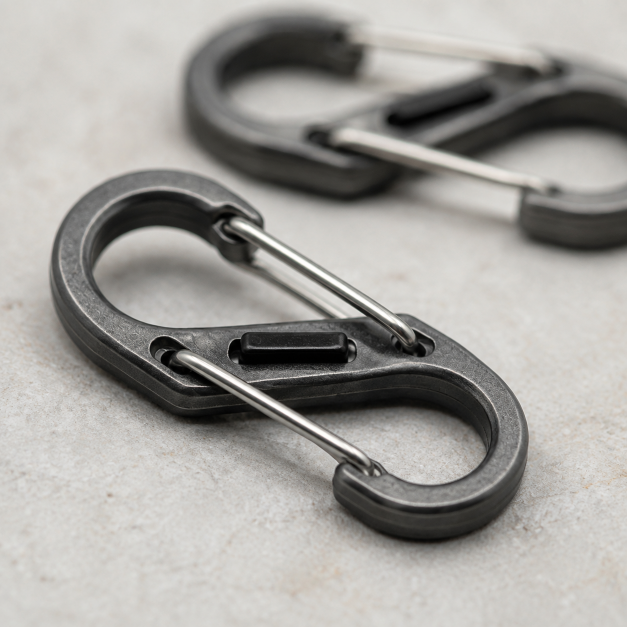 Graphite Locking Zipper Clips
