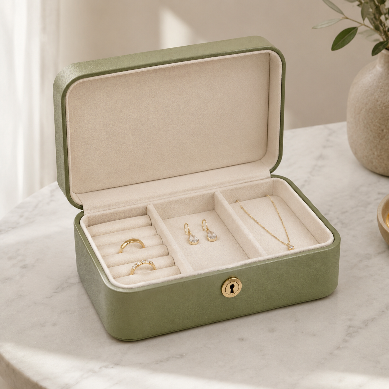 Sage Jewellery Lock Case