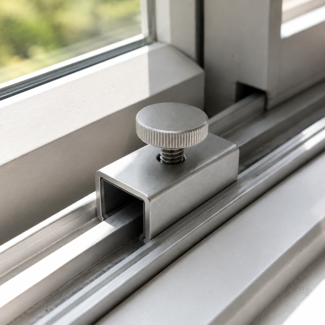 Silver Sliding Window Lock